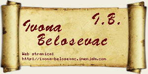 Ivona Beloševac vizit kartica